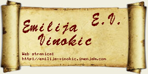 Emilija Vinokić vizit kartica
